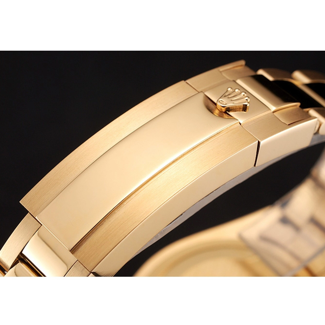 Best AAA Replica Sites II Gold Black Bezel Master Swiss Bracelet Gold Dial 1453749 GMT And Rolex Case 0711